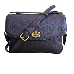 Coach Cassie Crossbody Dark Red Oxblood Pebbled Leather Bag 68348